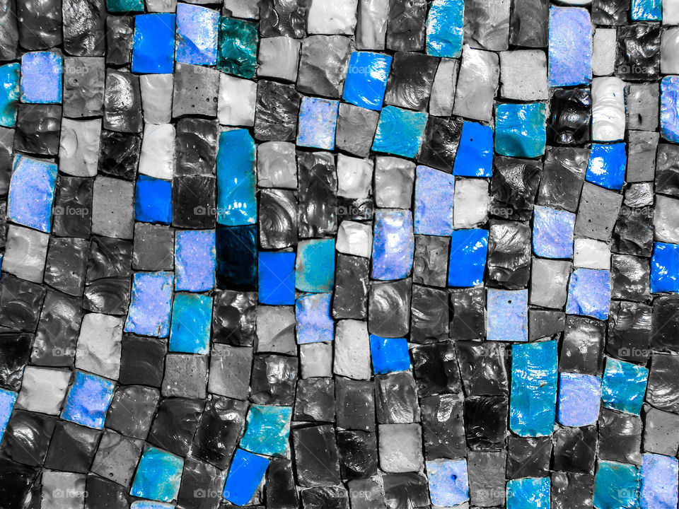 Blue and Black mosaic