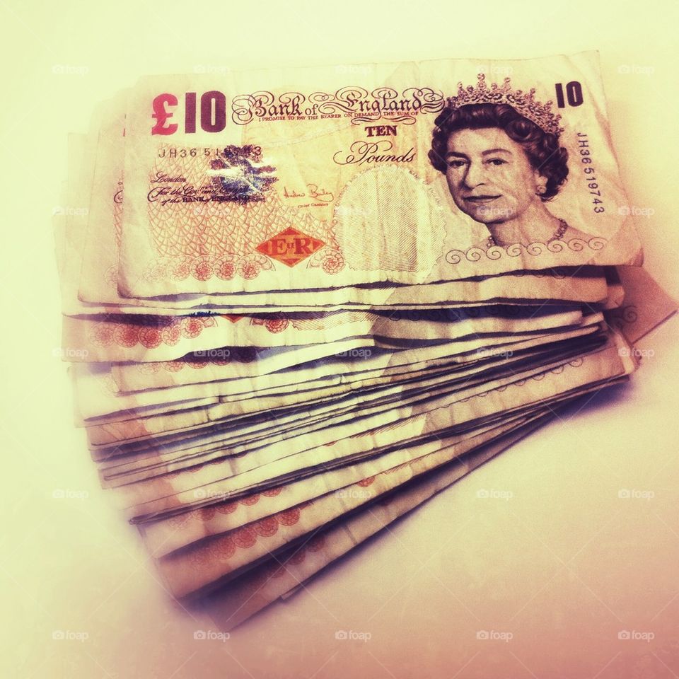 Ten pound notes