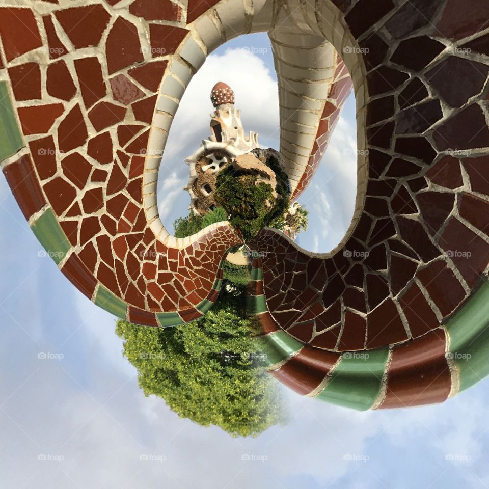 Abstract photo at gaudi park 