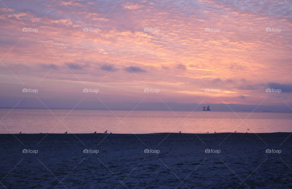 Sunrise at the Baltic sea