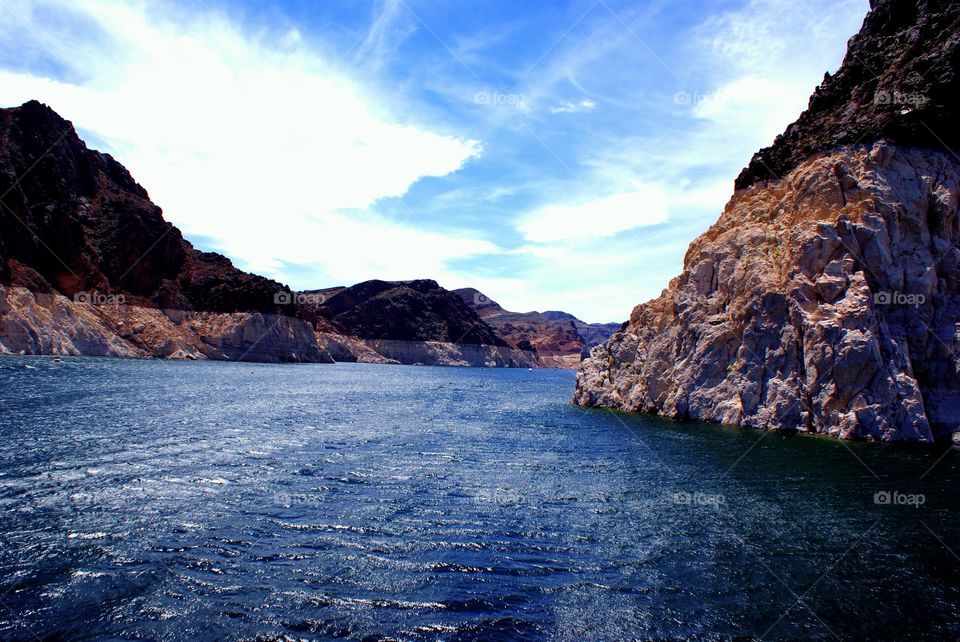 lake mead on a hot sunny day