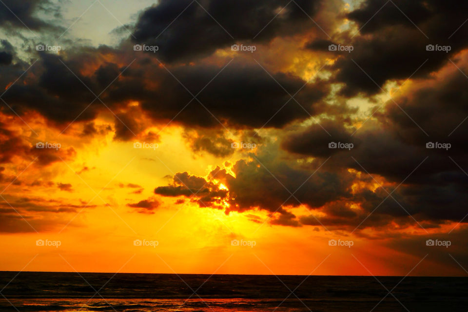 beach sky italy sunset by leonid