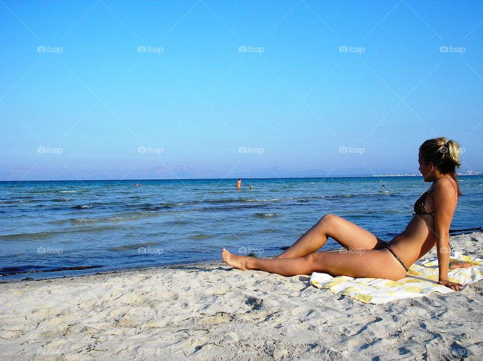 Relaxing on the beach in Mallorca