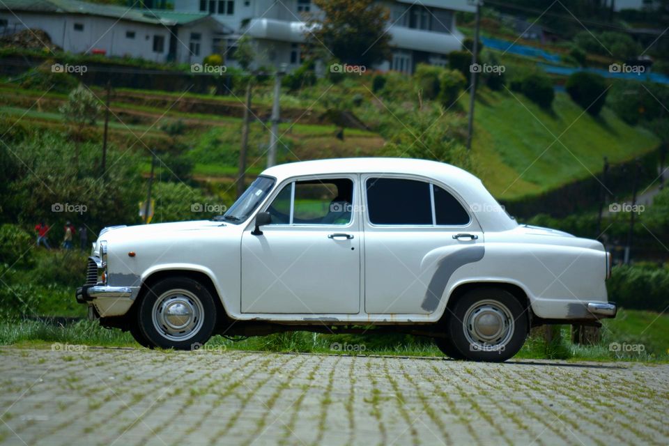 Aged Elegance: Classic Car in Restful Repose