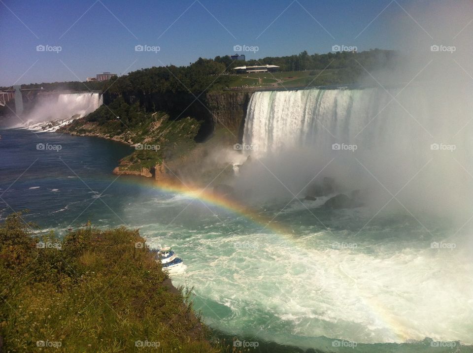 Rainbow. Rainbow at Niagara Falls
