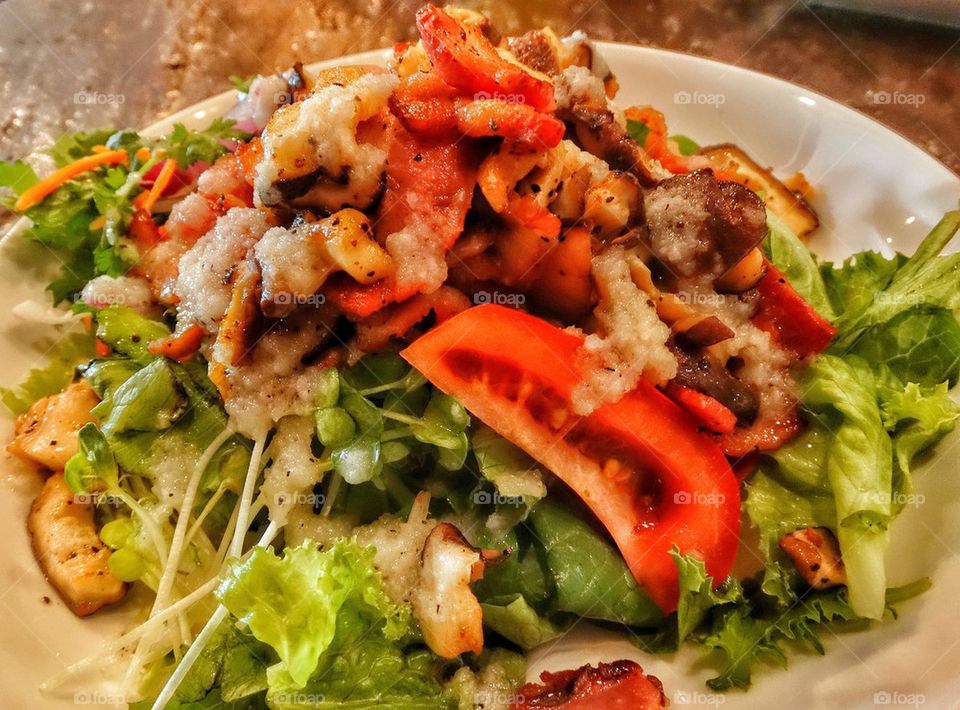 Bacon Shiitake Salad