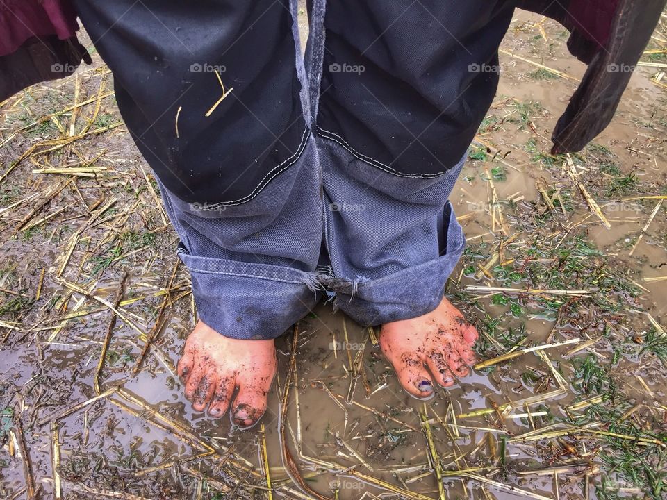 Barefoot in the rain