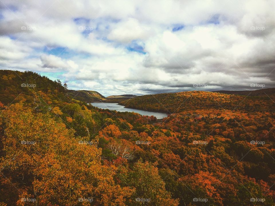 Porcupine mountains in the fall