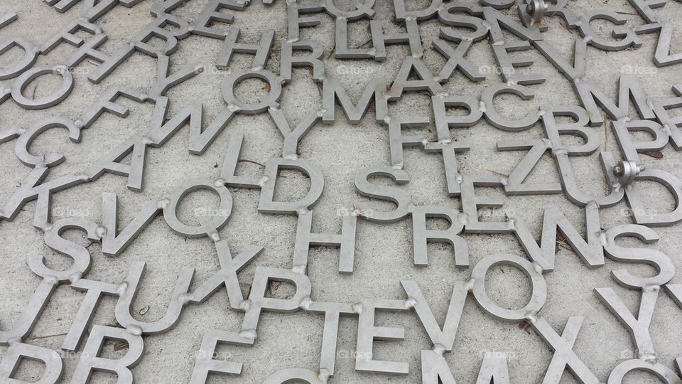 letters on stone
