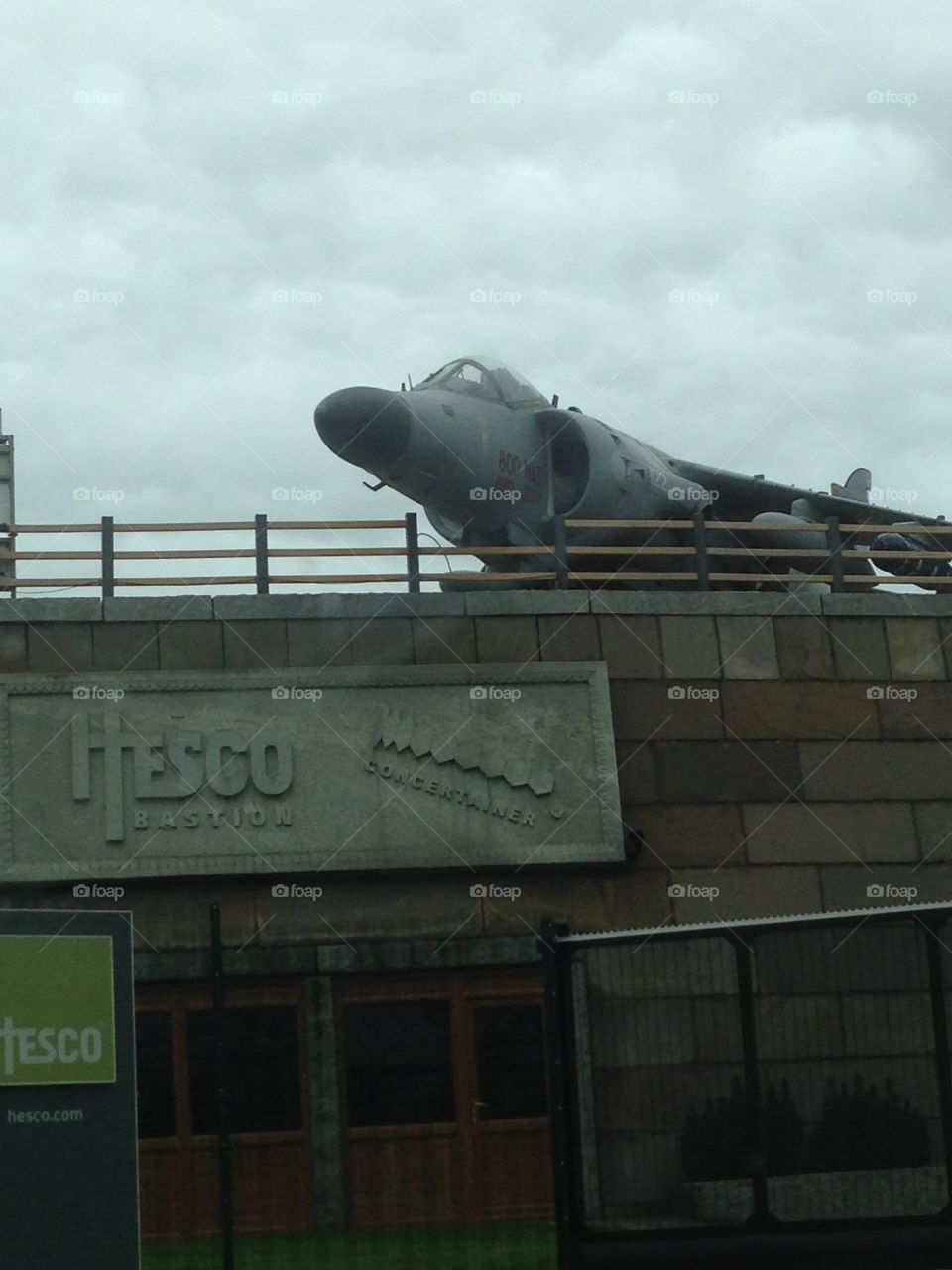 Jet up there. Just loved seeing this on top of a building 