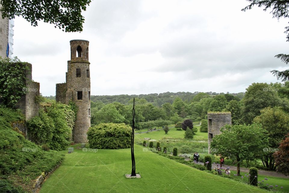 Tower and sculpture