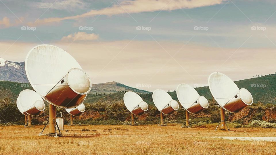 Part of the Allen Telescope Array at the Hat Creek Radio Observatory