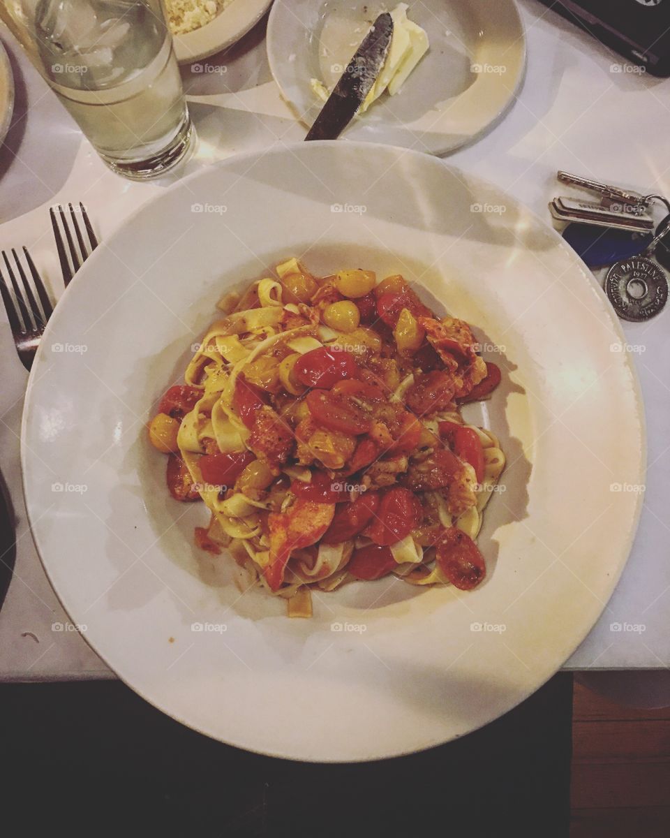 Pasta with lobster. Yes. 