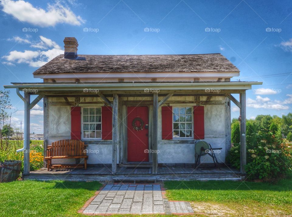 Historic Farm House. Farmhouse Built in the Tradition German Half-Timber Style ~ 1865