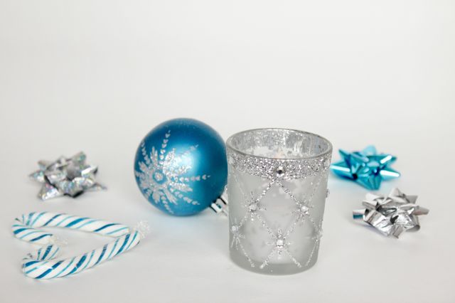 Christmas candy cane , candles 