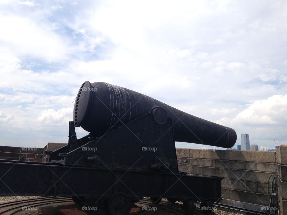 Cannon. Cannon on top of Castle Williams. Governor's Island, NY.