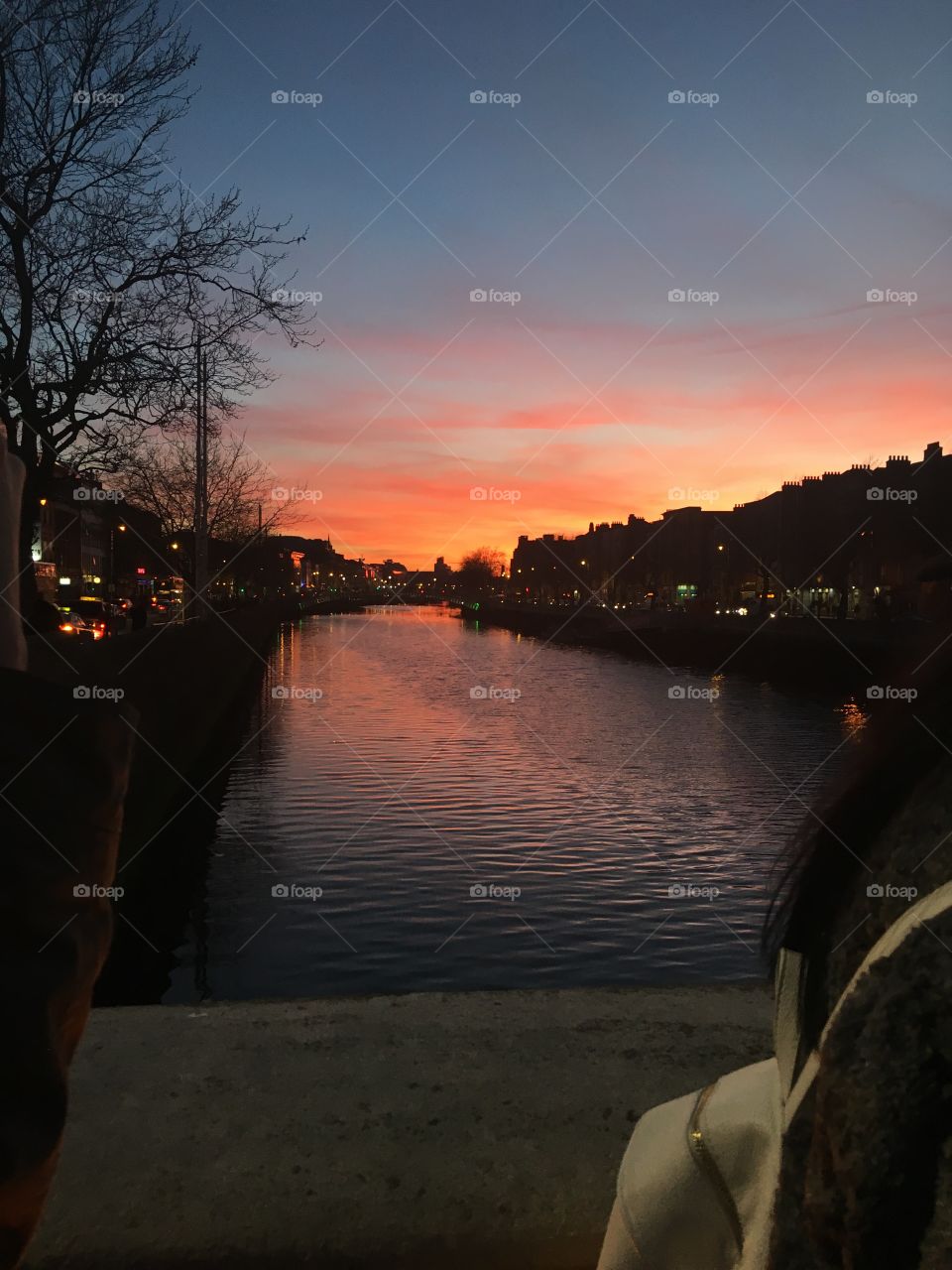 Sunset in Dublin is an amazing sight. 