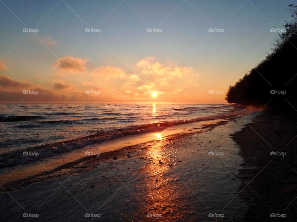 Frozen beach at the Baltic Sea