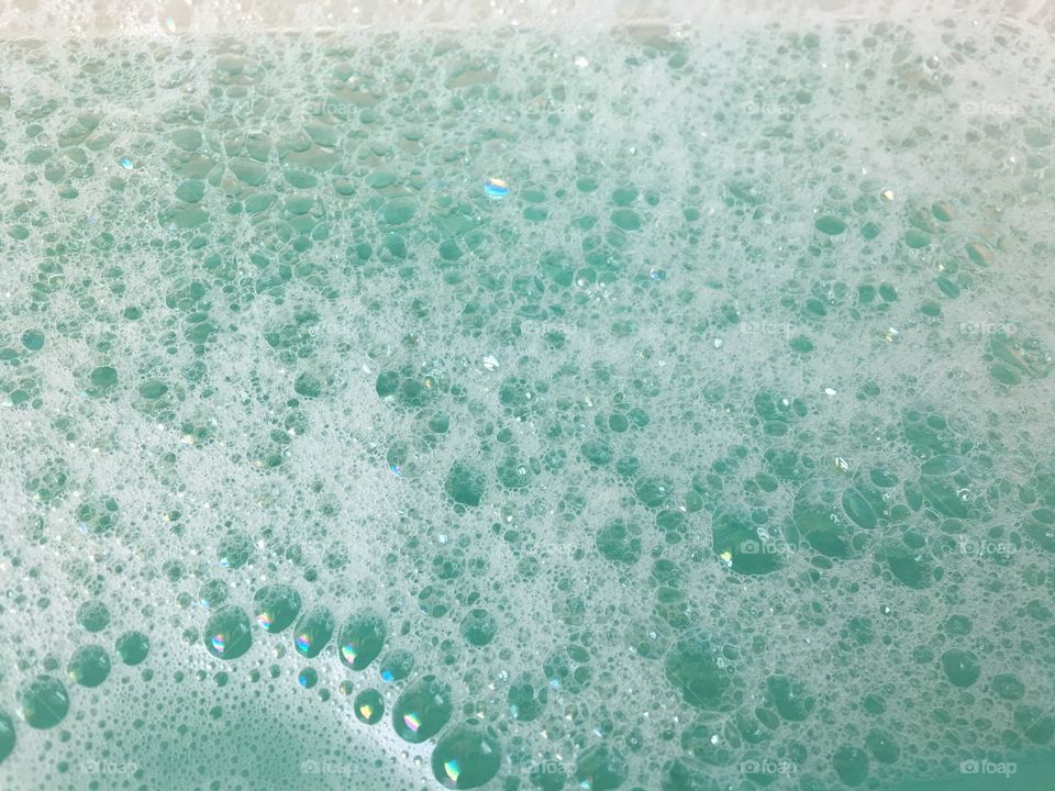 Bubbles with round shape in corner 