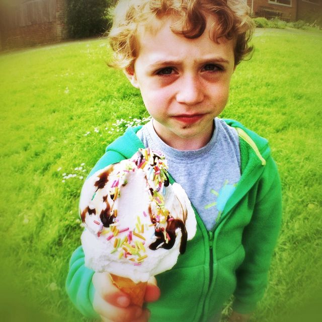 Boy with a ice cream