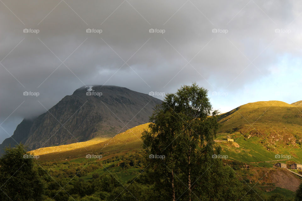 Sunset over the Nevis range