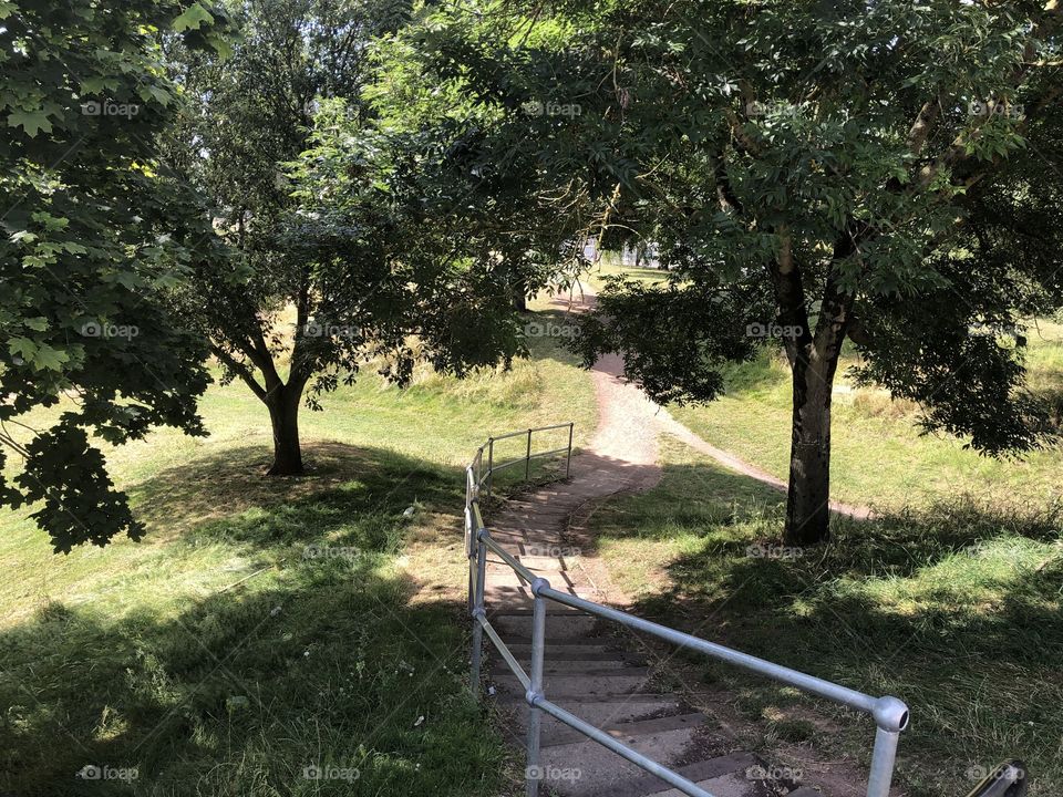 The suns shining down nicely on this popular Exeter thoroughfare, portraying warmth and happiness.