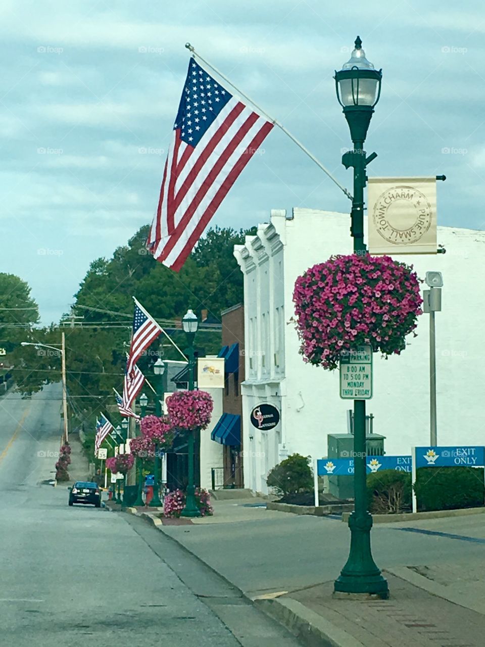 Flags and flowers