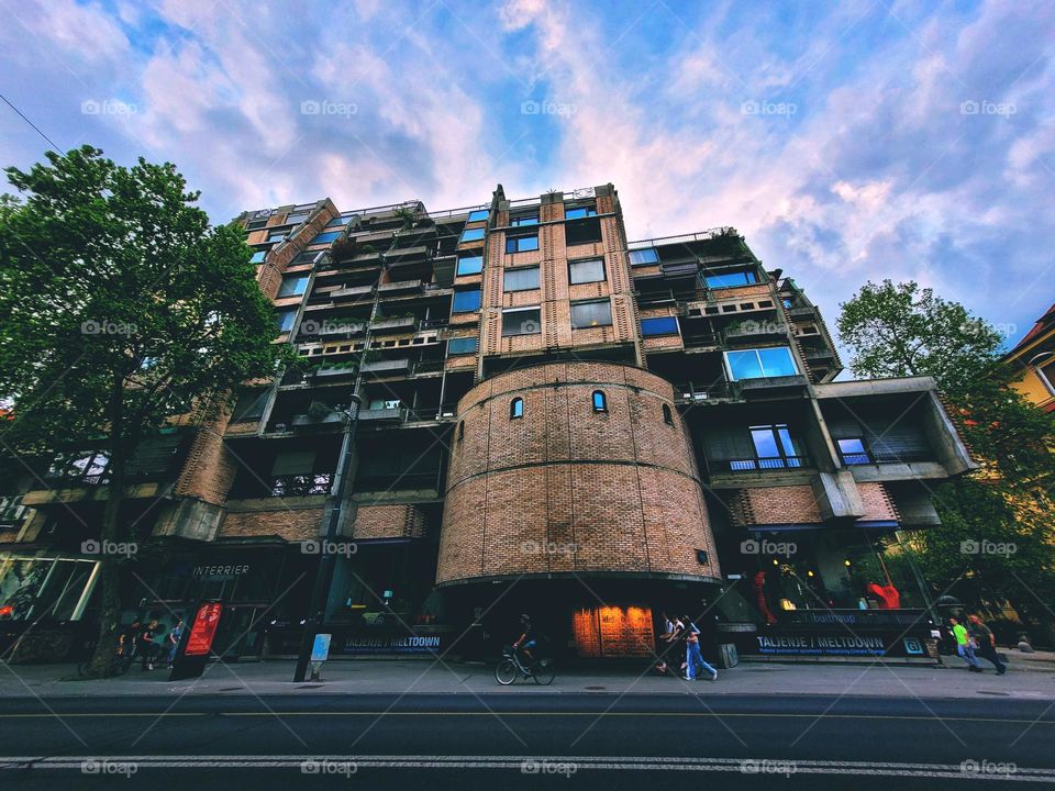 Ljubljana,  capital of Slovenia. Europe.  Summer vacation.  Ancient architecture. Big city life