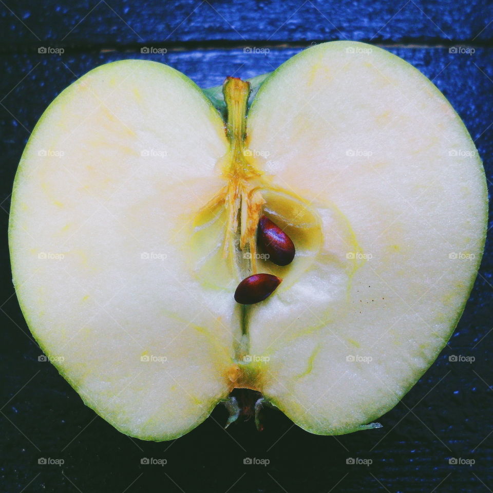 bisected apple