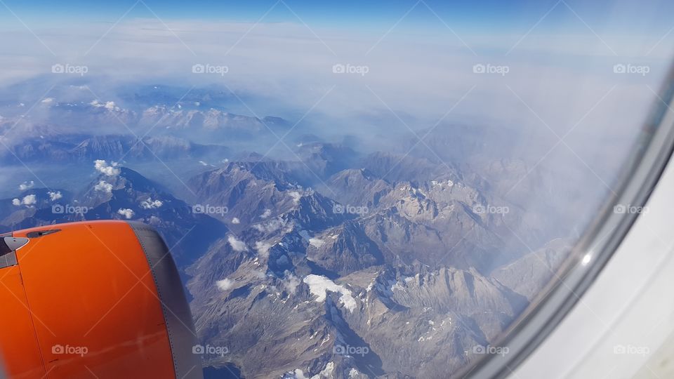 Alps from an EasyJet plane