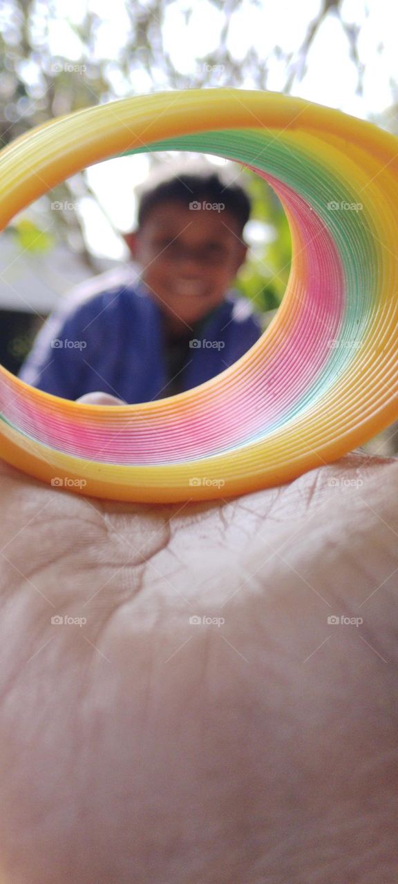 colourful blur potrait