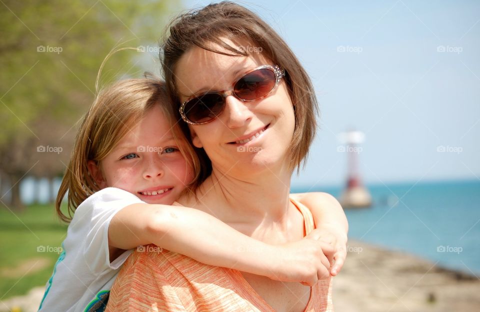 Happy mother's day. Enjoying a beautiful mother's day moment from the Chicago Lakefront