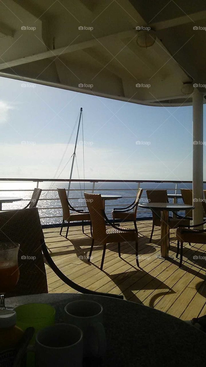 sailing off in the sunset