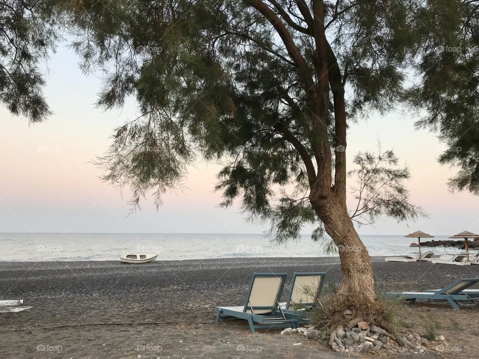 Room for two on the beach. 