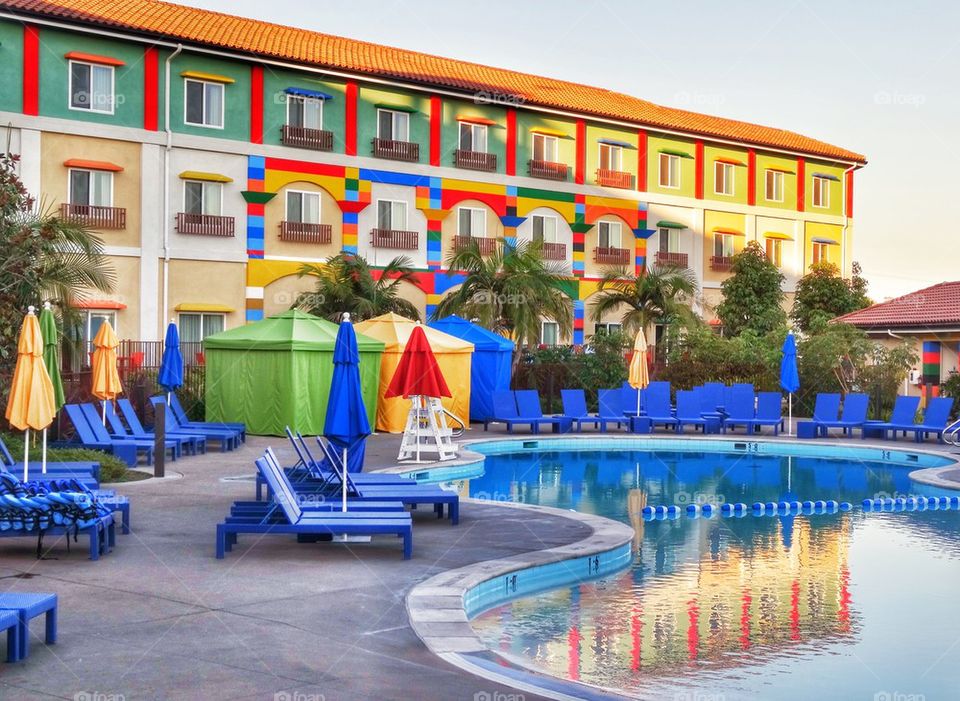 Legoland Resort In California. Colorful Vacation Resort
