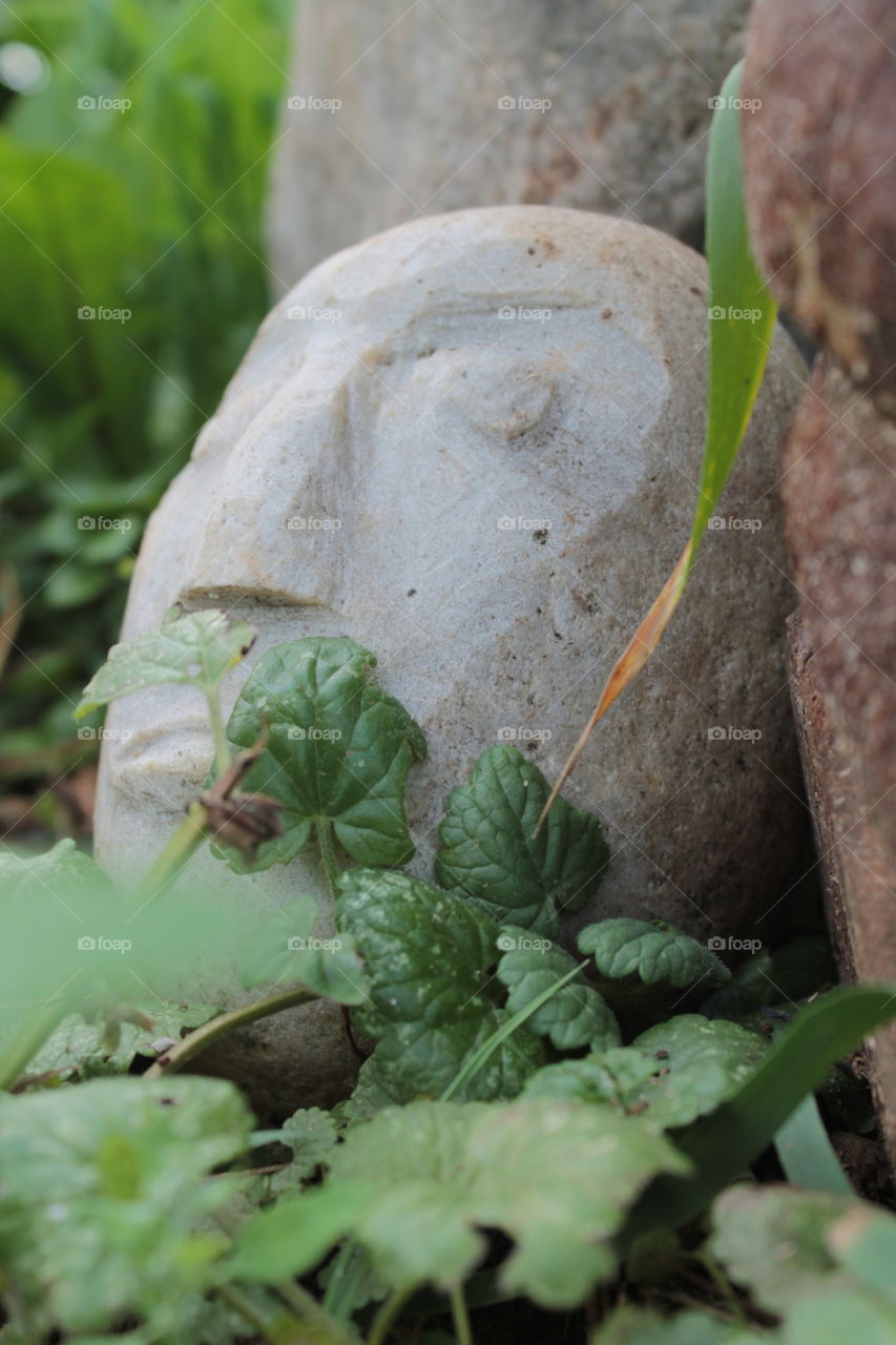 I myself make comfort ang design in my yard. Sometimes in the courtyard you can come across stone heads and faces. Sometimes wooden figures. All this I cut out myself.
