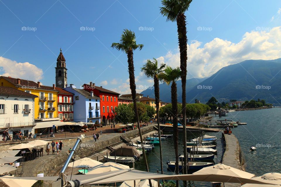 Ascona Italien der Hafen