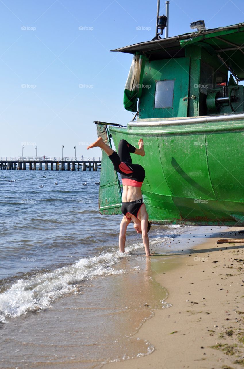 Fitness at the Baltic Sea coast in Poland 