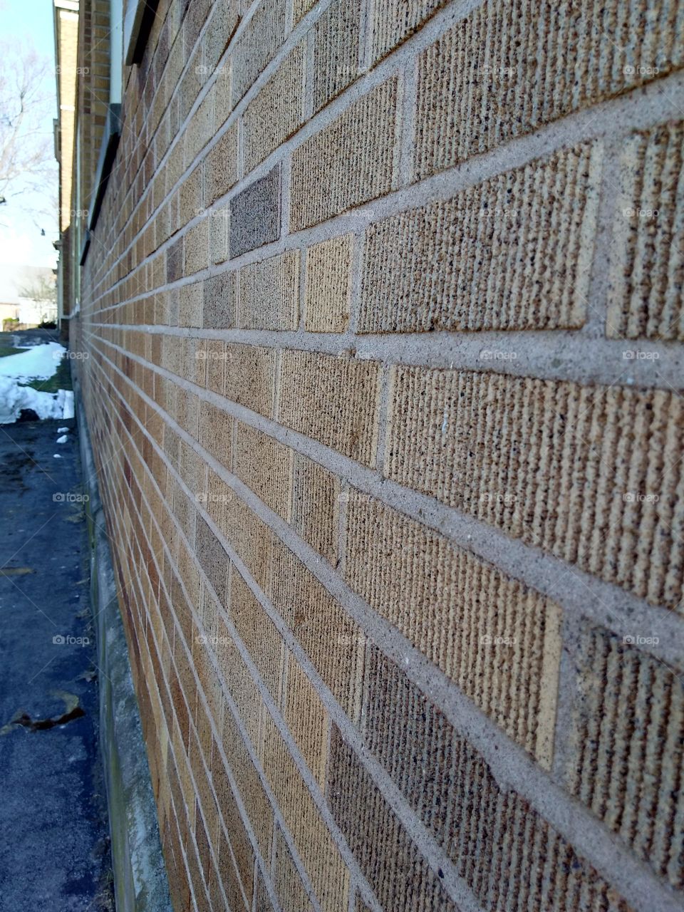 long brick wall