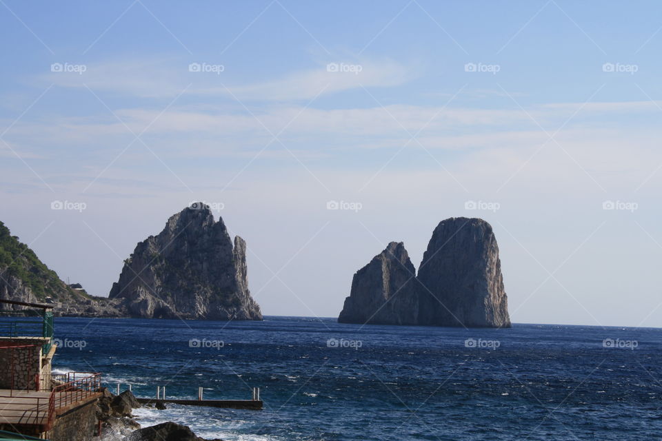 Faraglioni Rocks on the Isle of Capri, in Italy