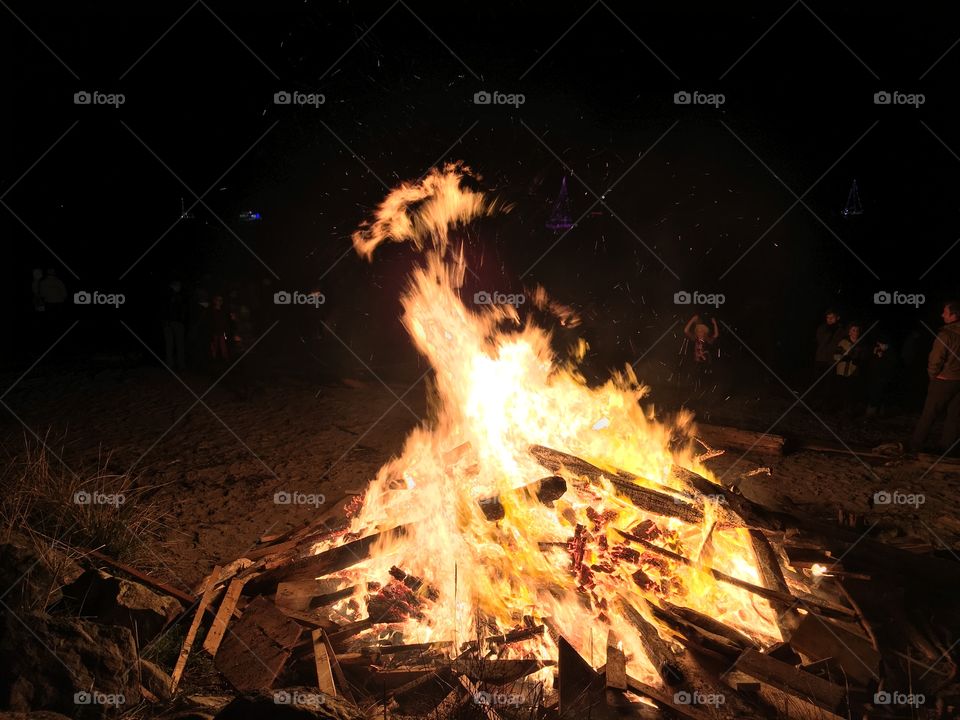 Bonfire on the beach