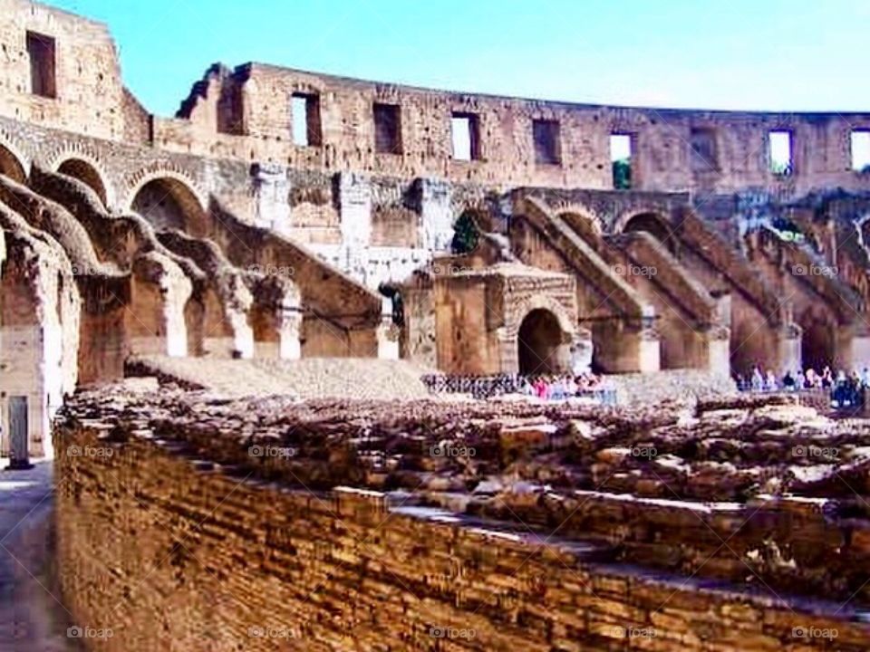 Inside the colosseum 