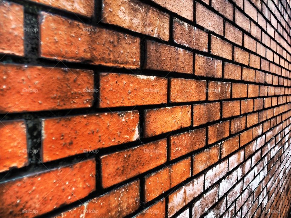 Red brick on the wall