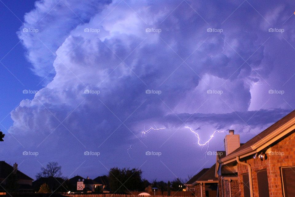 lightning in the backyard