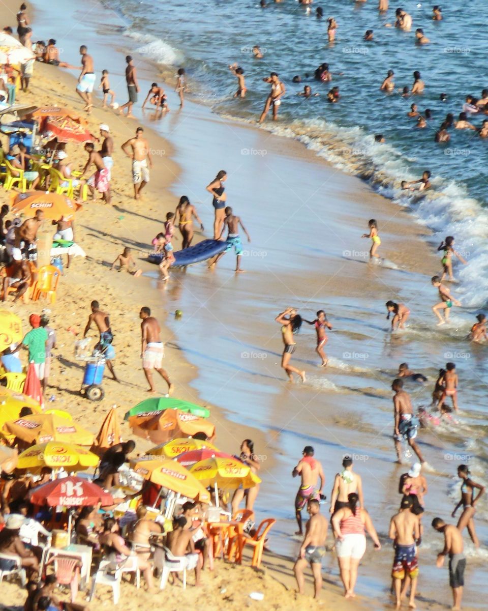 on the beach in Salvador de bahia