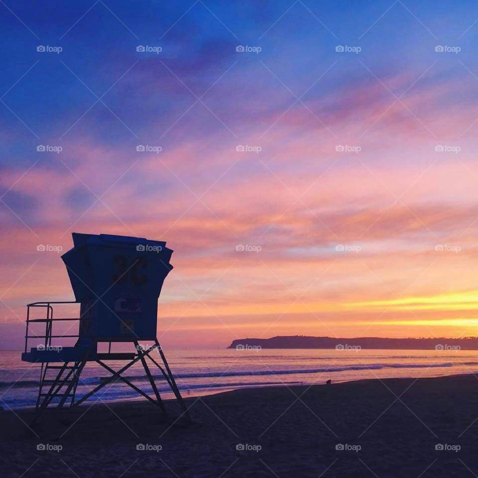 sunset colors in the sky