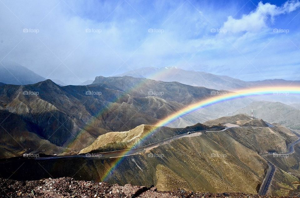 Double rainbow over High Atlas