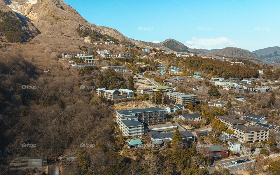 Drone view Hakone