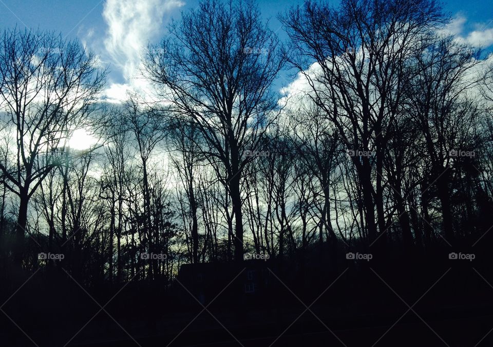 Through a car window