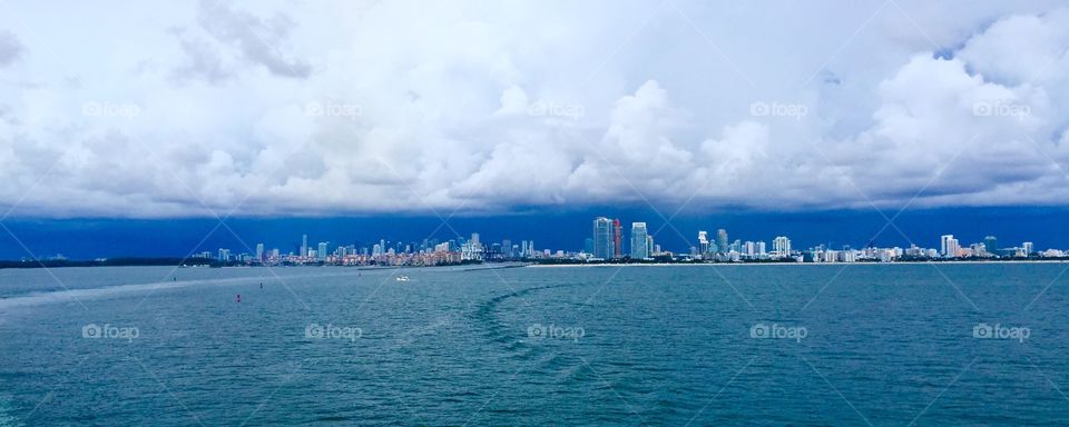 Distant view of skyline